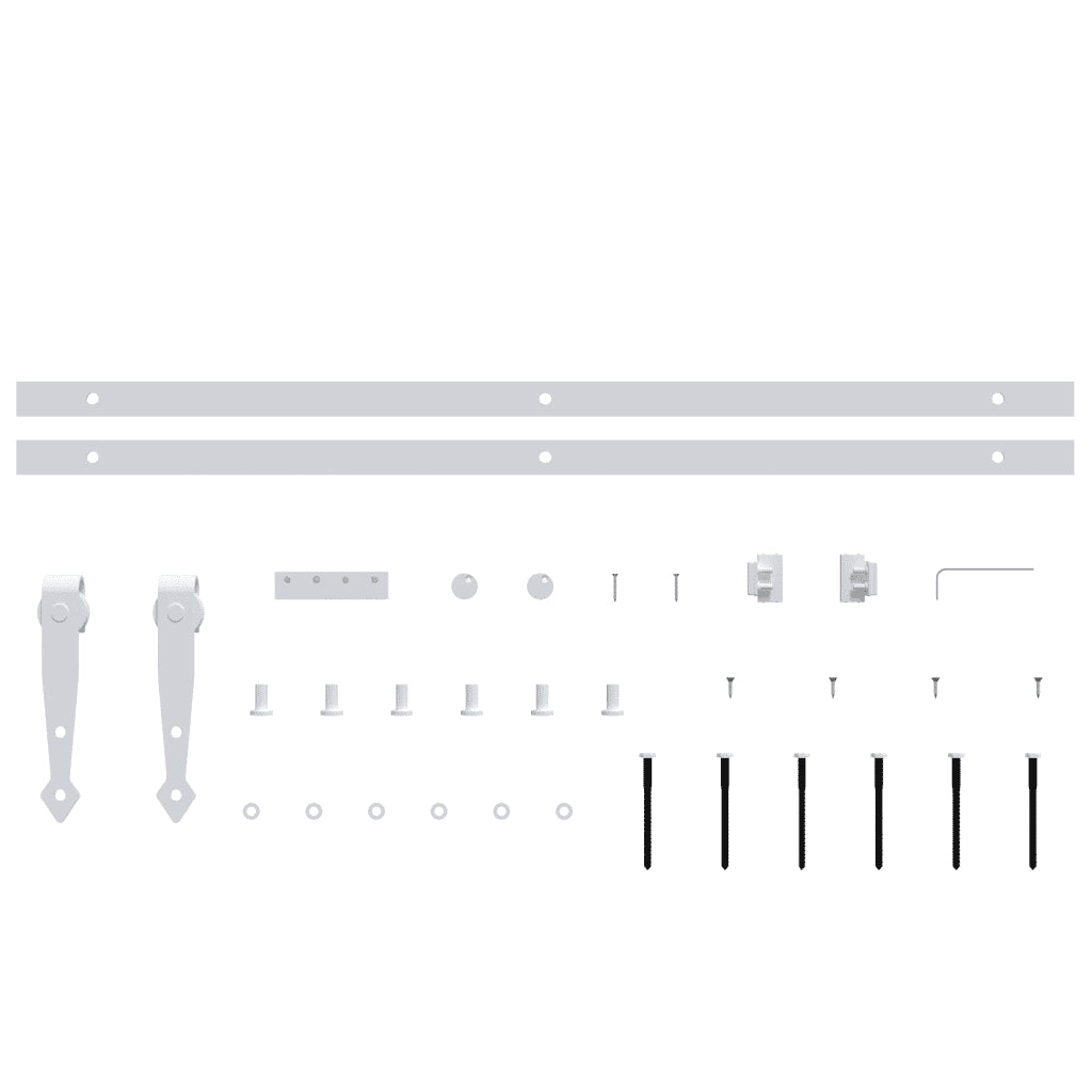 Mini kit para armário deslizante aço carbono  branco