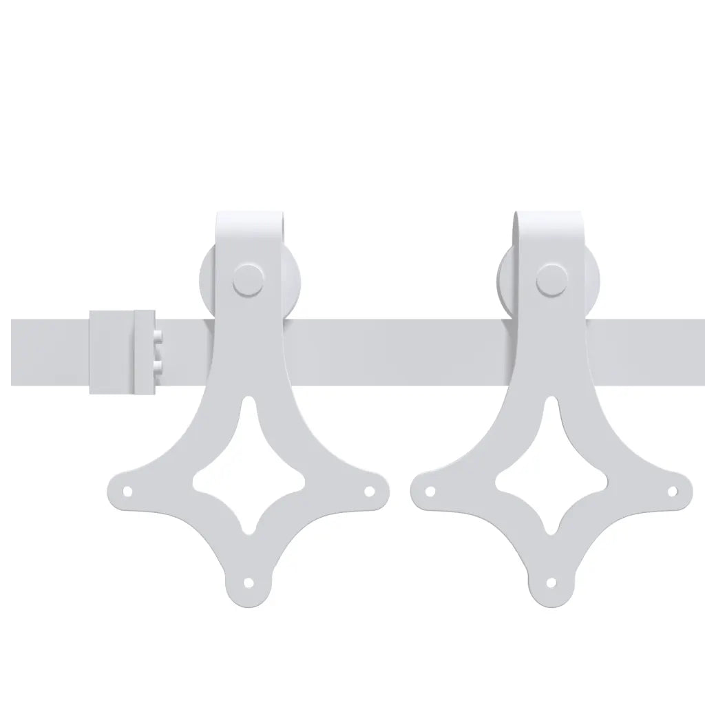 Kit de ferragens para porta deslizante  aço branco