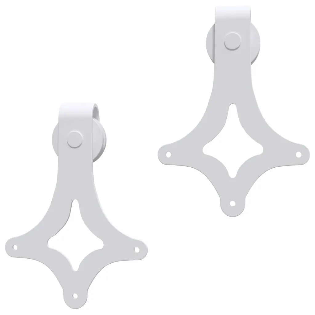 Kit de ferragens para porta deslizante  aço branco