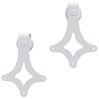 Kit de ferragens para porta deslizante  aço branco