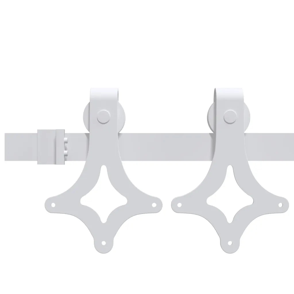 Kit de ferragens para porta deslizante  aço branco