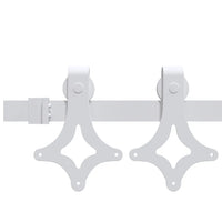Kit de ferragens para porta deslizante  aço branco