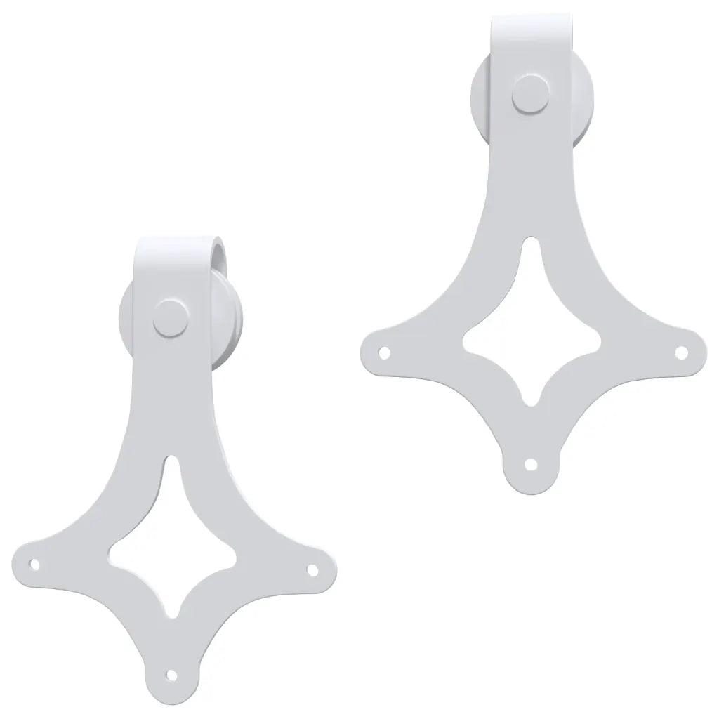 Kit de ferragens para porta deslizante  aço branco
