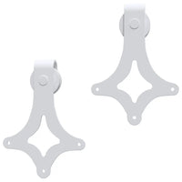 Kit de ferragens para porta deslizante  aço branco