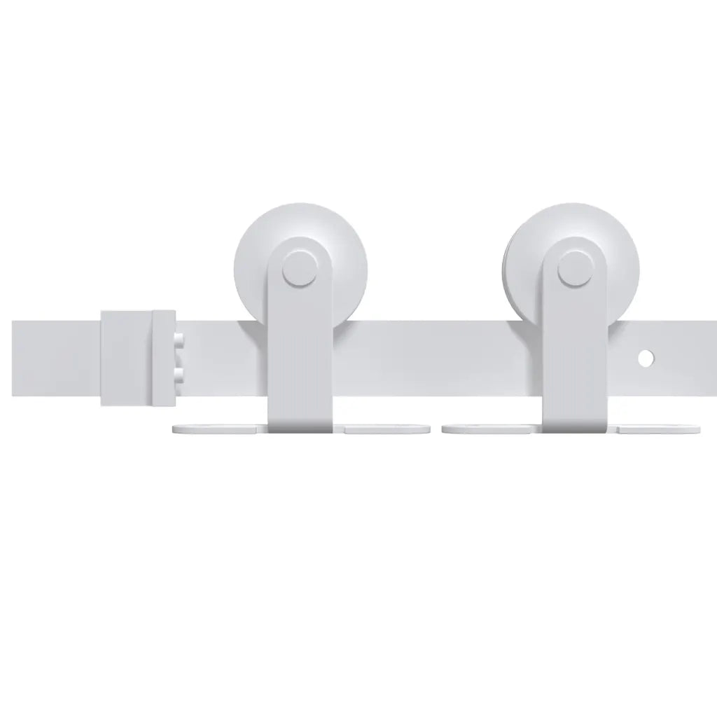 Kit de ferragens para porta deslizante  aço branco