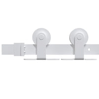 Kit de ferragens para porta deslizante  aço branco