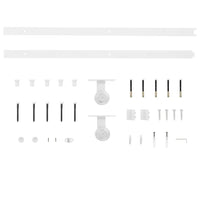 Kit de ferragens para porta deslizante  aço branco