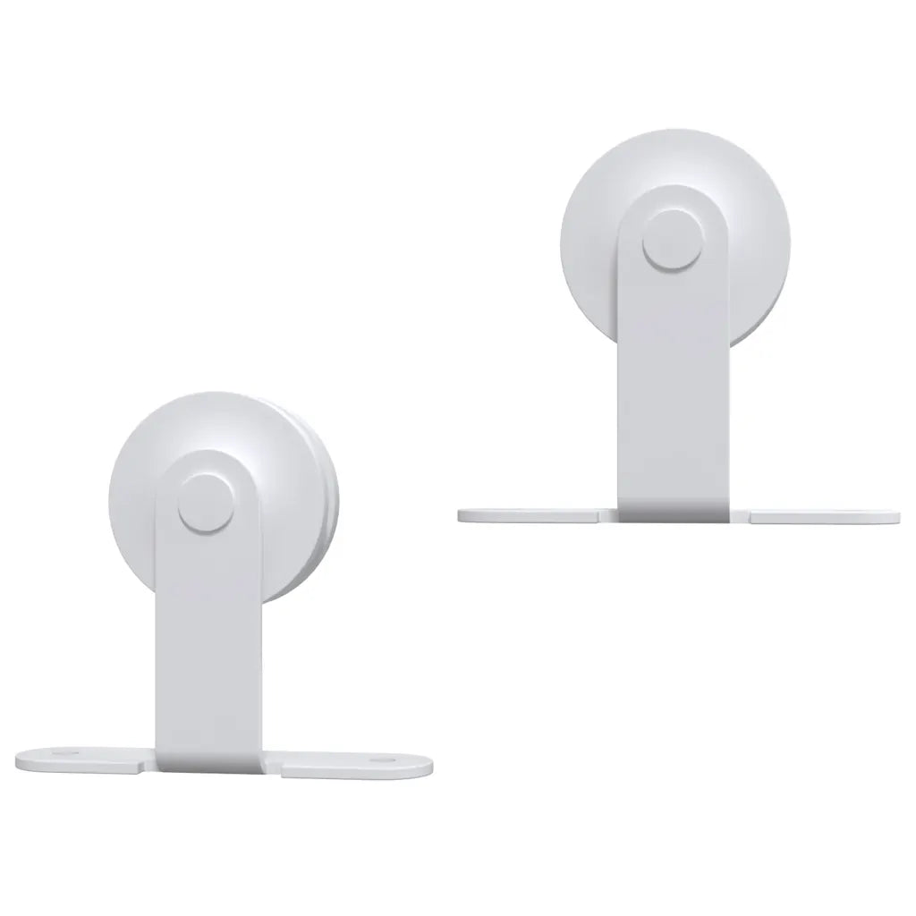Kit de ferragens para porta deslizante  aço branco