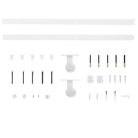 Kit de ferragens para porta deslizante  aço branco