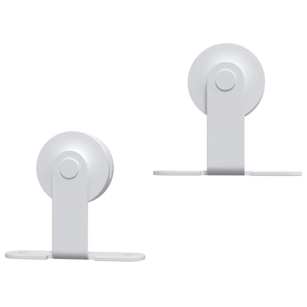 Kit de ferragens para porta deslizante  aço branco