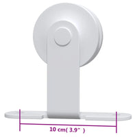Kit de ferragens para porta deslizante  aço branco