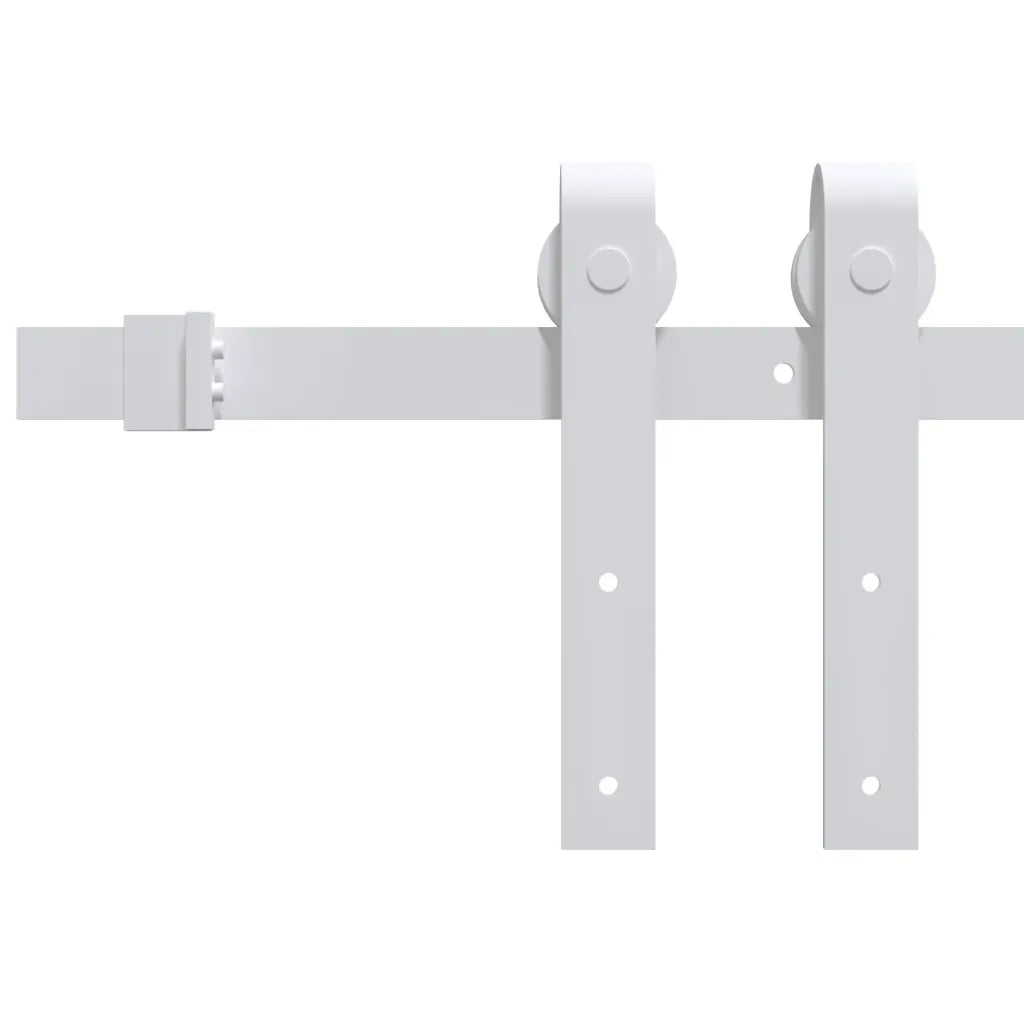 Kit de ferragens para porta deslizante  aço branco