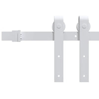 Kit de ferragens para porta deslizante  aço branco