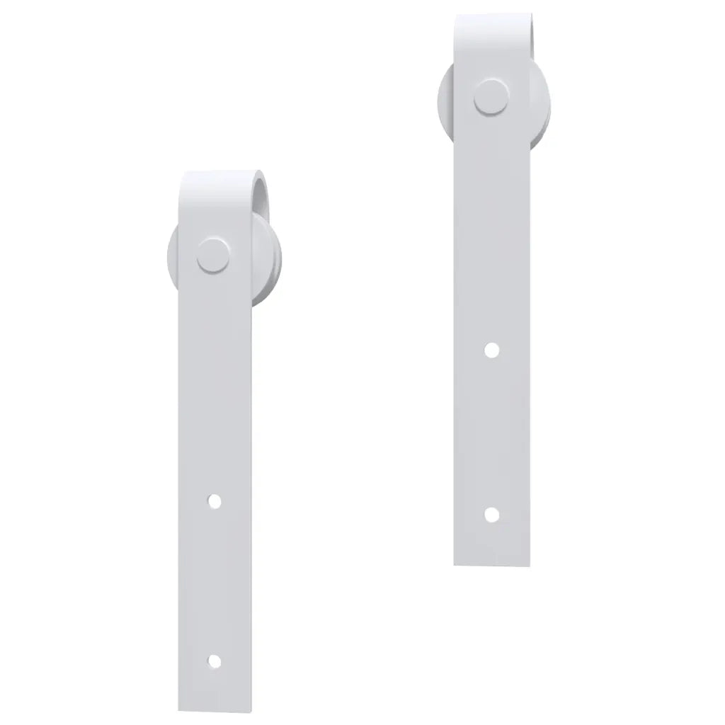 Kit de ferragens para porta deslizante  aço branco