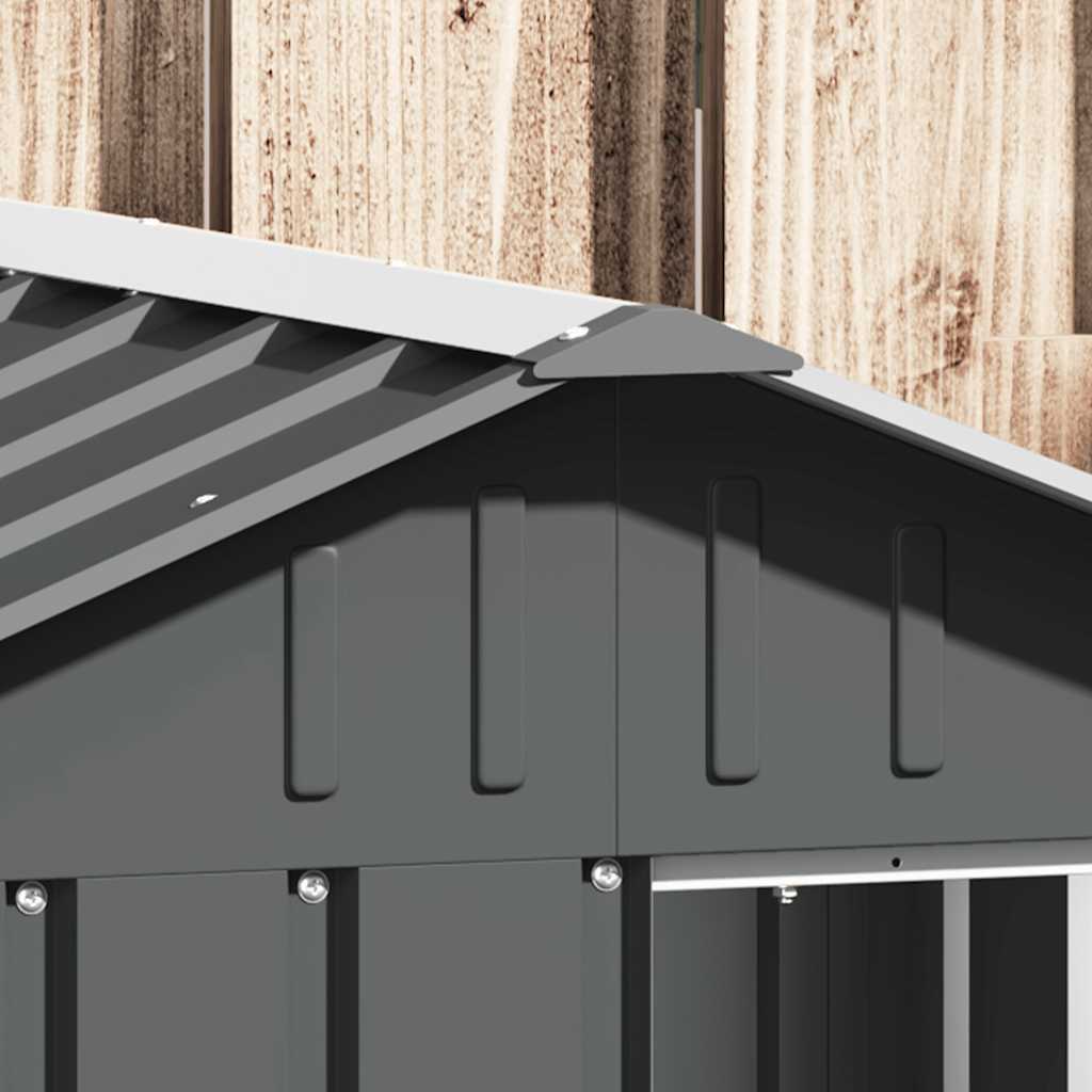 vidaXL Casota para cães 116,5x103x81,5 cm aço galvanizado antracite
