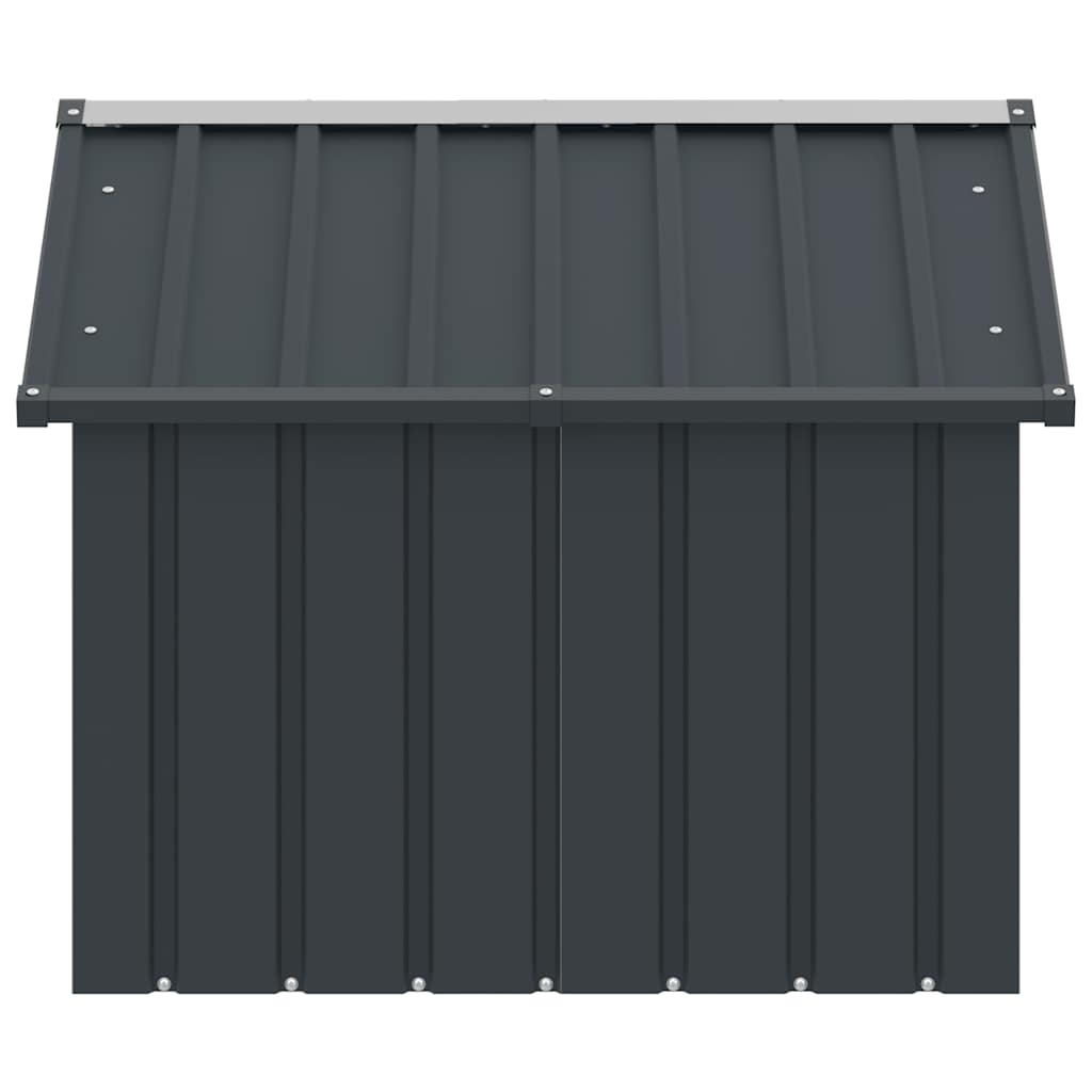 vidaXL Casota para cães 116,5x103x81,5 cm aço galvanizado antracite