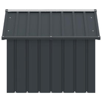 vidaXL Casota para cães 116,5x103x81,5 cm aço galvanizado antracite