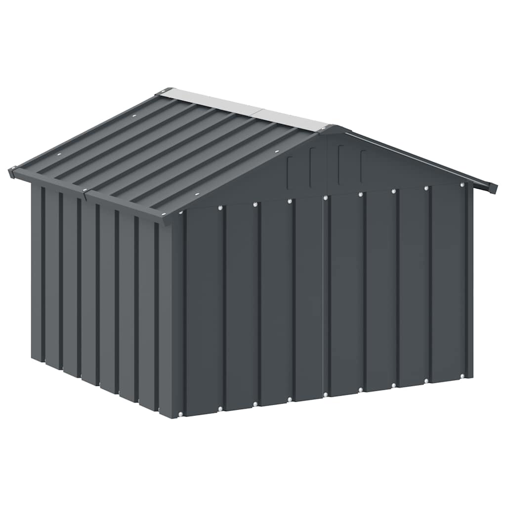 vidaXL Casota para cães 116,5x103x81,5 cm aço galvanizado antracite