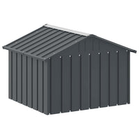 vidaXL Casota para cães 116,5x103x81,5 cm aço galvanizado antracite