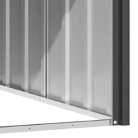 vidaXL Casota para cães 116,5x103x81,5 cm aço galvanizado antracite