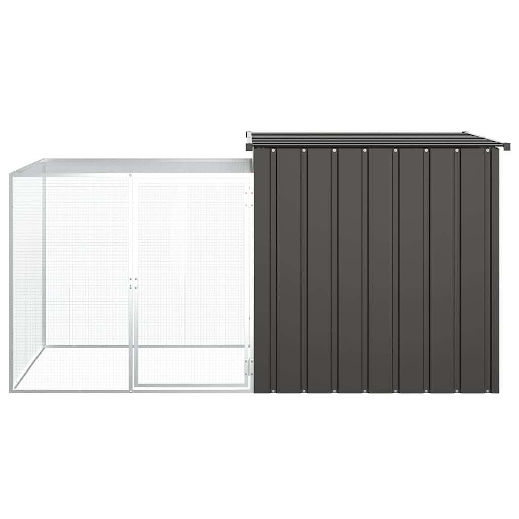 vidaXL Galinheiro 200x91x100 cm aço galvanizado antracite