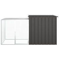 vidaXL Galinheiro 200x91x100 cm aço galvanizado antracite