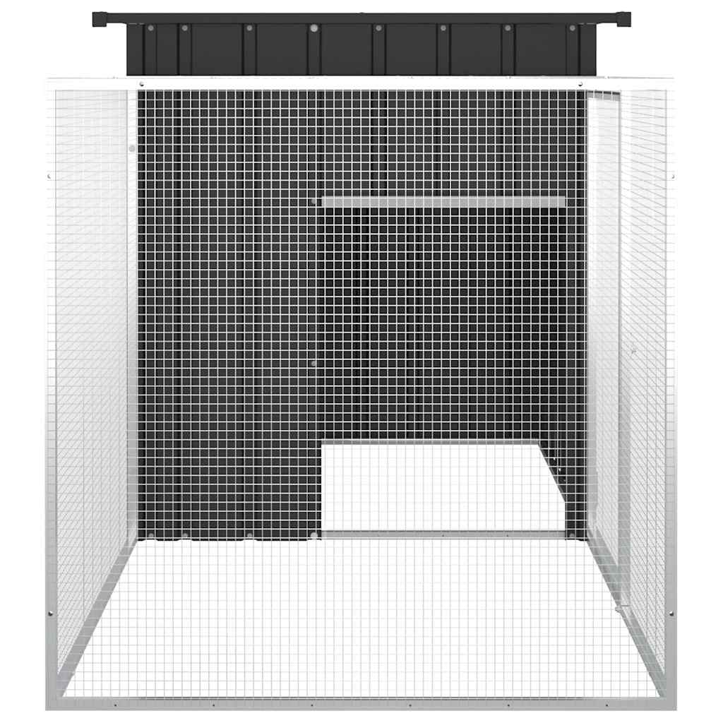 vidaXL Galinheiro 200x91x100 cm aço galvanizado antracite