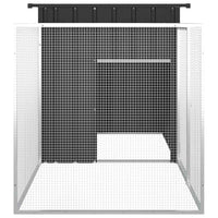 vidaXL Galinheiro 200x91x100 cm aço galvanizado antracite