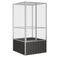 vidaXL Gaiola p/ pássaros 111x107x211,5 cm aço galvanizado antracite