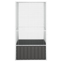 vidaXL Gaiola p/ pássaros 111x107x211,5 cm aço galvanizado antracite