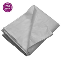 Lona 260 g/m² 6x12 m PEAD cinzento
