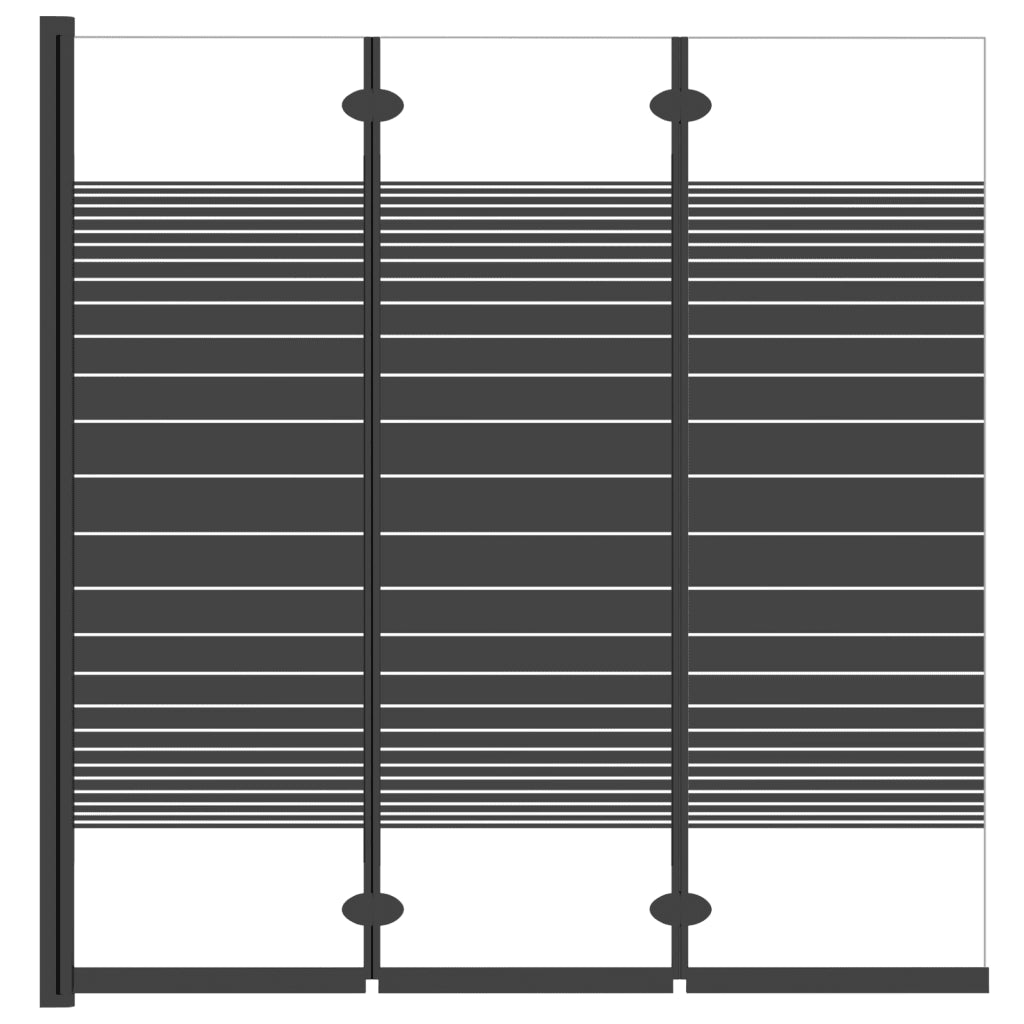 Divisória de chuveiro dobrável 3 painéis 130x130 cm ESG