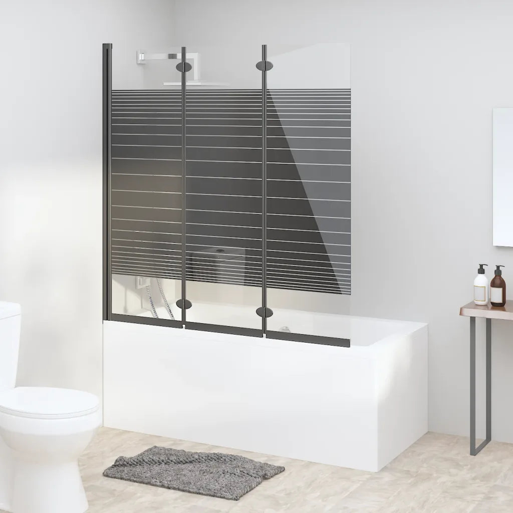 Divisória de chuveiro dobrável 3 painéis 130x130 cm ESG