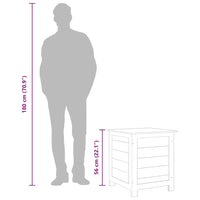 vidaXL Caixa para almofadões de exterior 50x50x56 cm abeto maciço