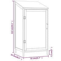 vidaXL Abrigo de jardim 55x52x112 cm madeira de abeto maciça