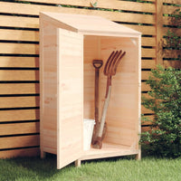 vidaXL Abrigo de jardim 55x52x112 cm madeira de abeto maciça
