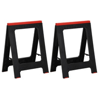 Cavaletes dobráveis 2 pcs 350 kg polipropileno  e vermelho
