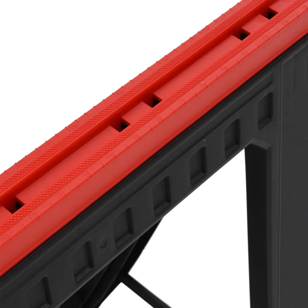 Cavaletes dobráveis 2 pcs 350 kg polipropileno  e vermelho