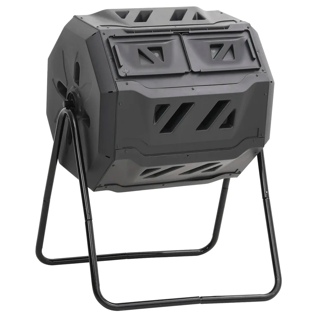 Caixote de compostagem para jardim 73x64x95 cm 160 L