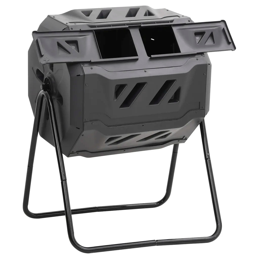 Caixote de compostagem para jardim 73x64x95 cm 160 L