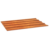 vidaXL Painel de telhado 12 pcs 60x44 cm aço corten cor enferrujado