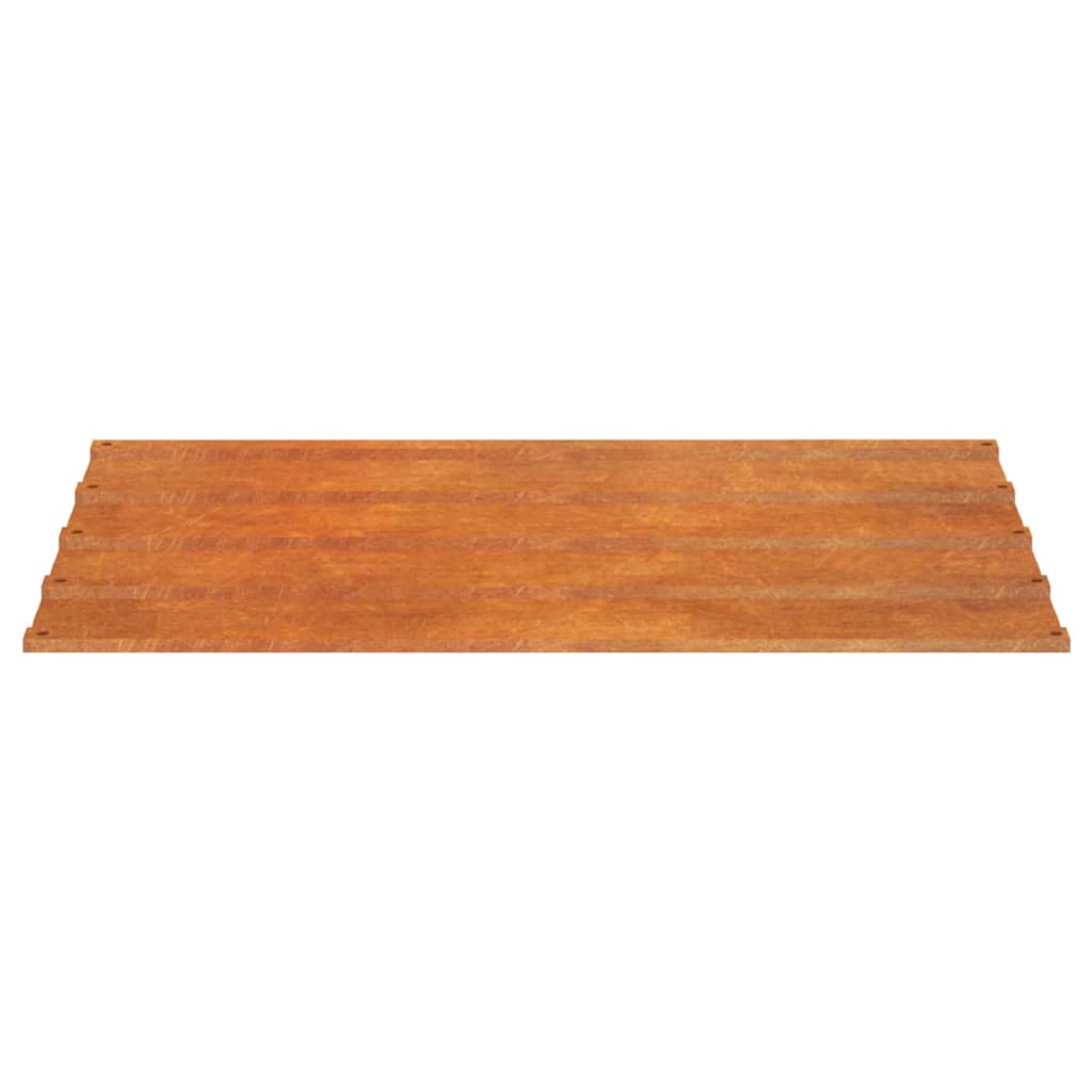 vidaXL Painel de telhado 12 pcs 60x44 cm aço corten cor enferrujado