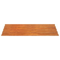 vidaXL Painel de telhado 12 pcs 60x44 cm aço corten cor enferrujado