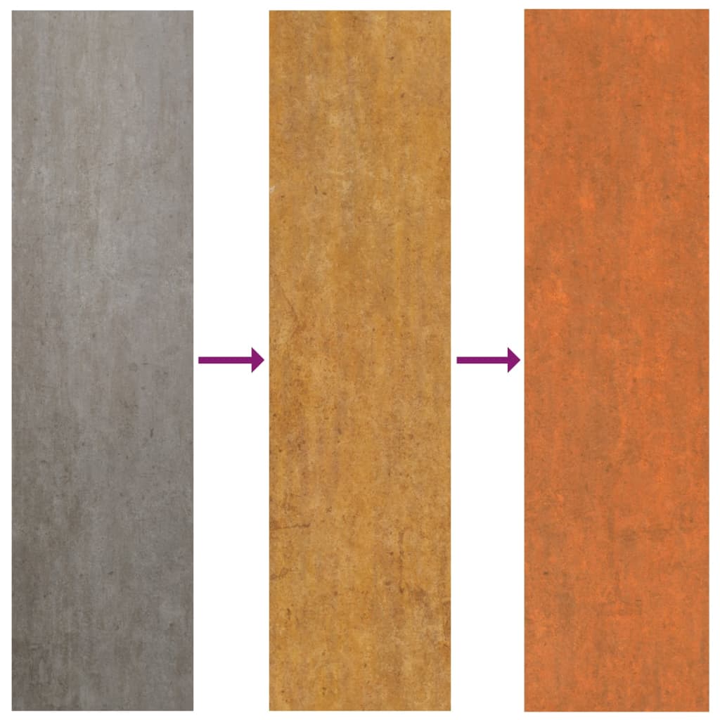 vidaXL Painel de telhado 12 pcs 60x44 cm aço corten cor enferrujado