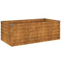 Canteiro elevado de jardim 100x50x36 cm Aço Corten