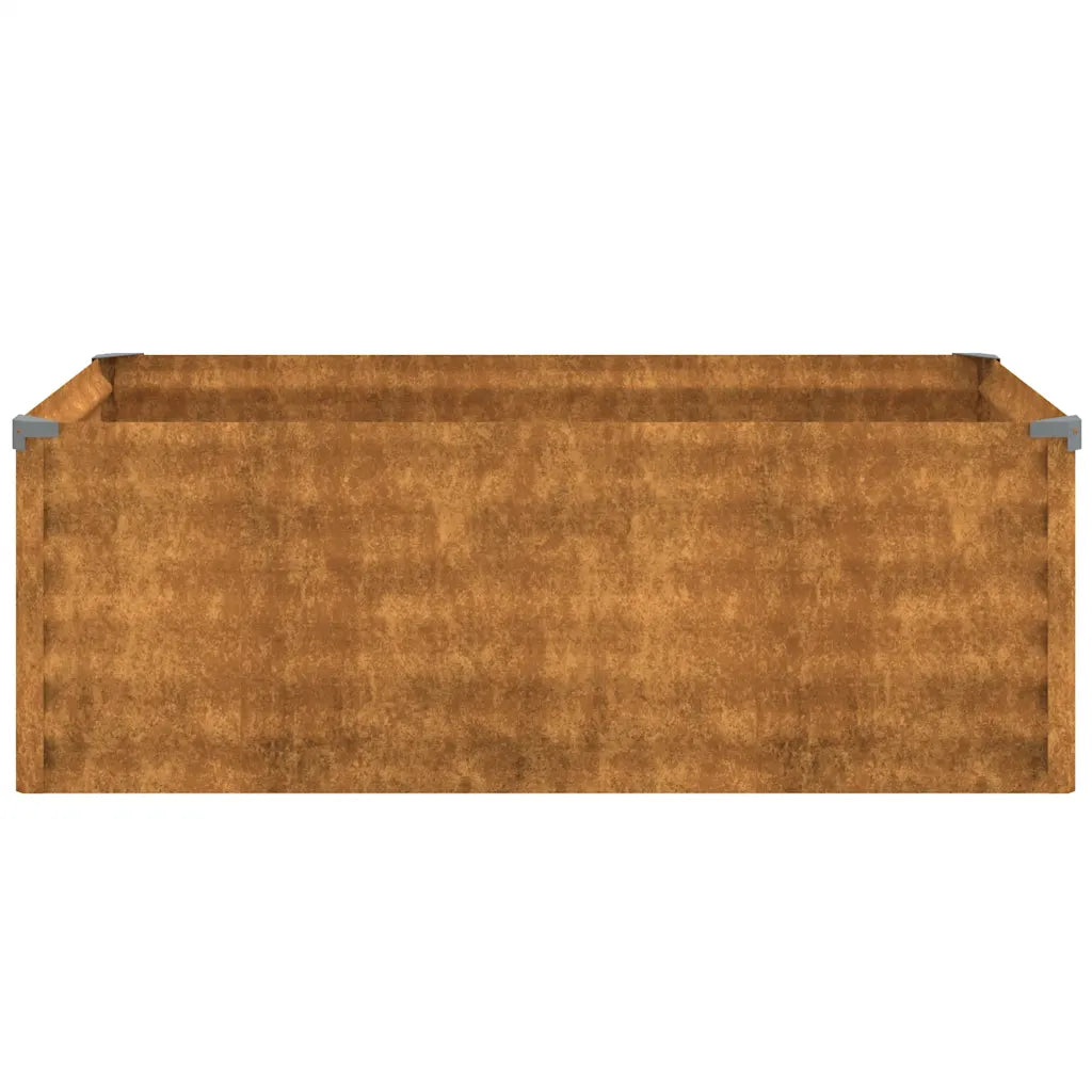 Canteiro elevado de jardim 100x50x36 cm Aço Corten
