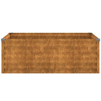 Canteiro elevado de jardim 100x50x36 cm Aço Corten