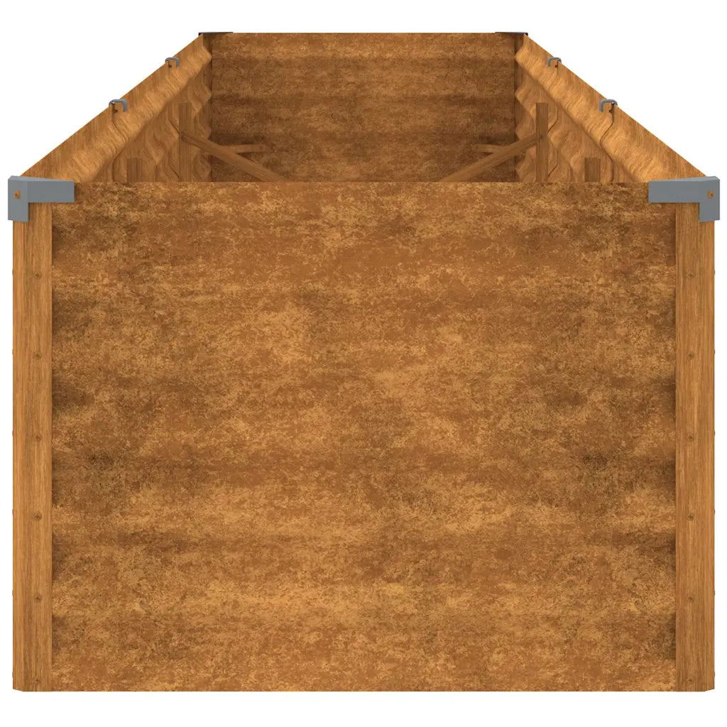 Canteiro elevado de jardim 291x50x36 cm Aço Corten