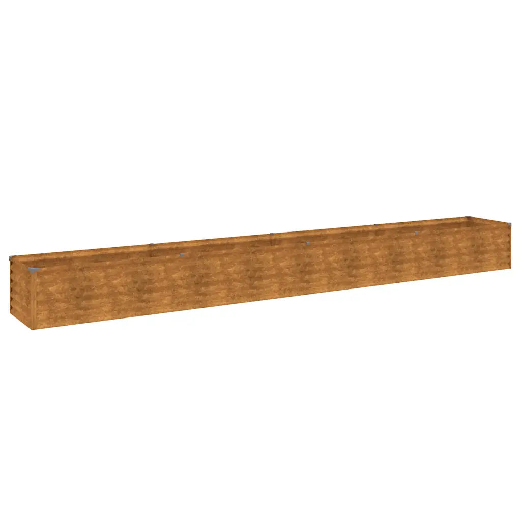 Canteiro elevado de jardim 386x50x36 cm Aço Corten