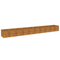 Canteiro elevado de jardim 386x50x36 cm Aço Corten